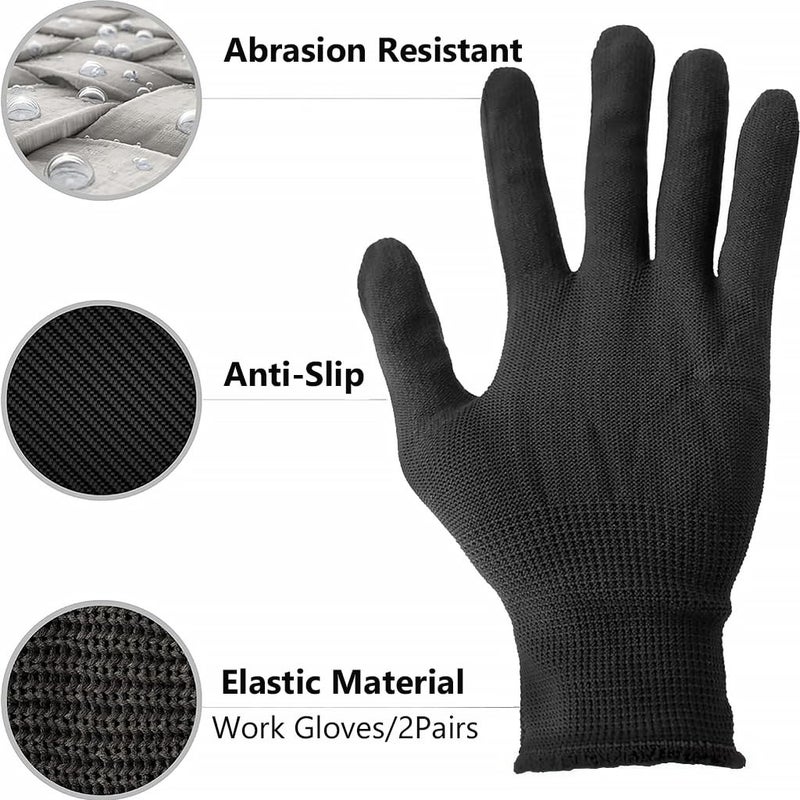 STHIRA Car Window Film Tint Tool Kit Vinyl Wraps Application and Removal with 2 Pairs Gloves Felt Squeegee Scraper Edge Trimmer Retractable Cutter for Car Wrap 2 PCS - Image 4
