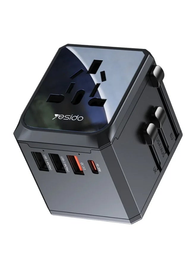YESIDO MC24 20W Universal Fast Charger Adapter – Compact USB-C PD & QC3.0 Wall Charger for iPhone, Samsung, Huawei, Xiaomi, Oppo, Vivo, and More – Portable Travel Power Adapter