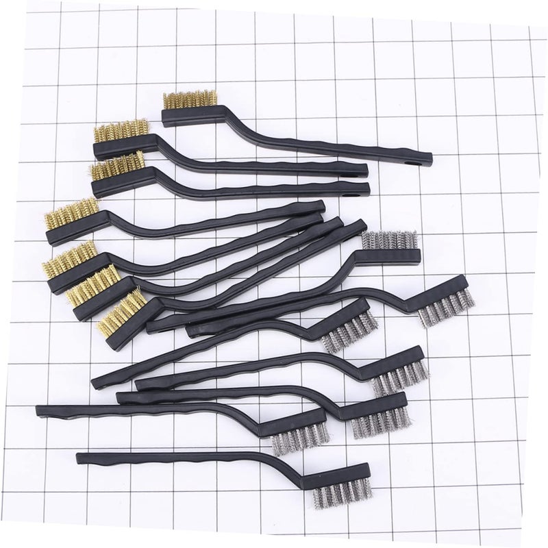 Curved Wire Brushes 12 Pack Steel Nylon Bristles for Rust Removal Deep Cleaning Narrow Spaces - Image 5