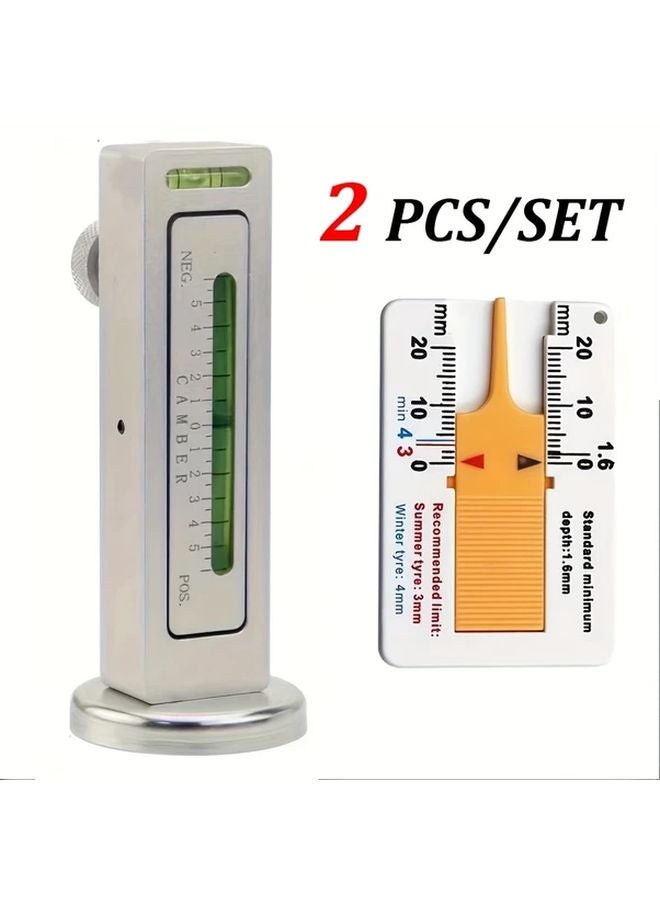 2pcs Titanium Alloy Magnetic Gauge Tool 0 20mm Adjustable Wheel Alignment For Car Truck - Image 2