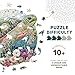 Purdicra Wooden Puzzles for Adults Embroidered Turtle Wooden Jigsaw Puzzle Unique Animal Shaped Wood Puzzles Adult Christmas Birthday Gifts for FriendsFamily Home Decor 85x84100pcs - Image 4