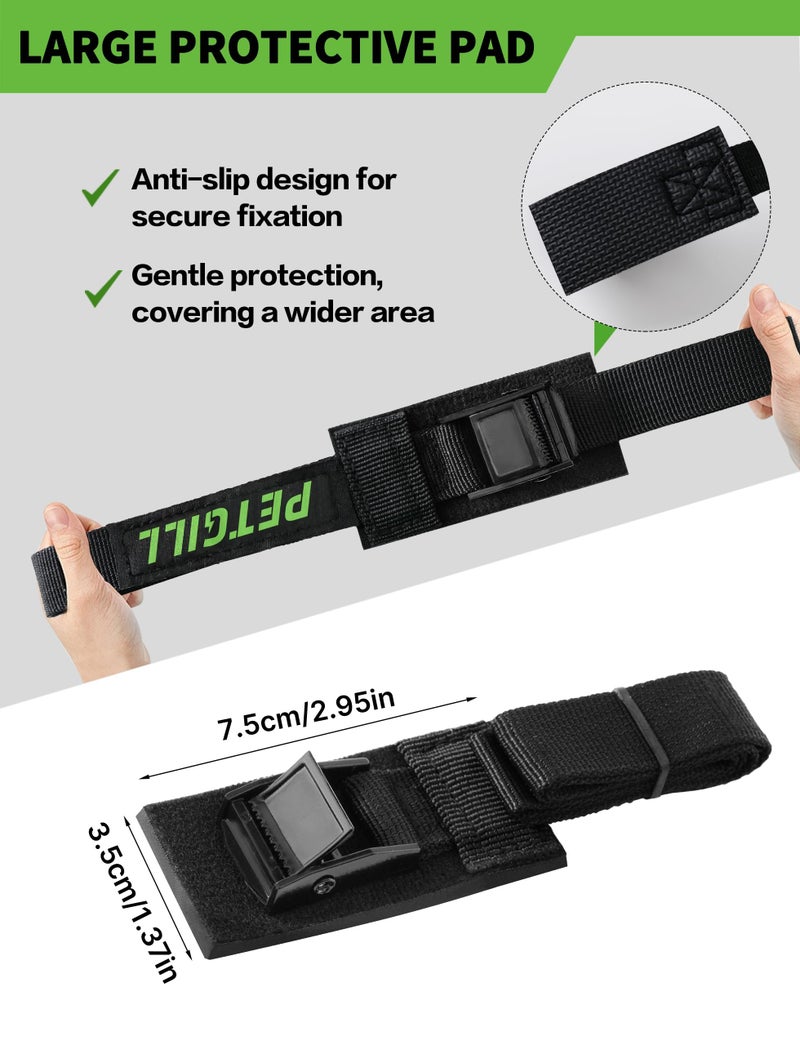 PETGILL EBike Rack Straps, 4 Pieces, 39 in (1 m) Length, 0.8 mm Width, 440 lbs (200 kg) Load Capacity, Clamp Lock Lashing Straps for All Bike Racks, Roof Racks & Kayaks(Packaging May Vary) - Image 3