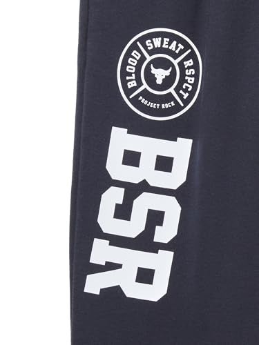 Under Armour Men's Project Rock Rival Fleece Joggers, (001) Black / / White, X-Small - Image 2