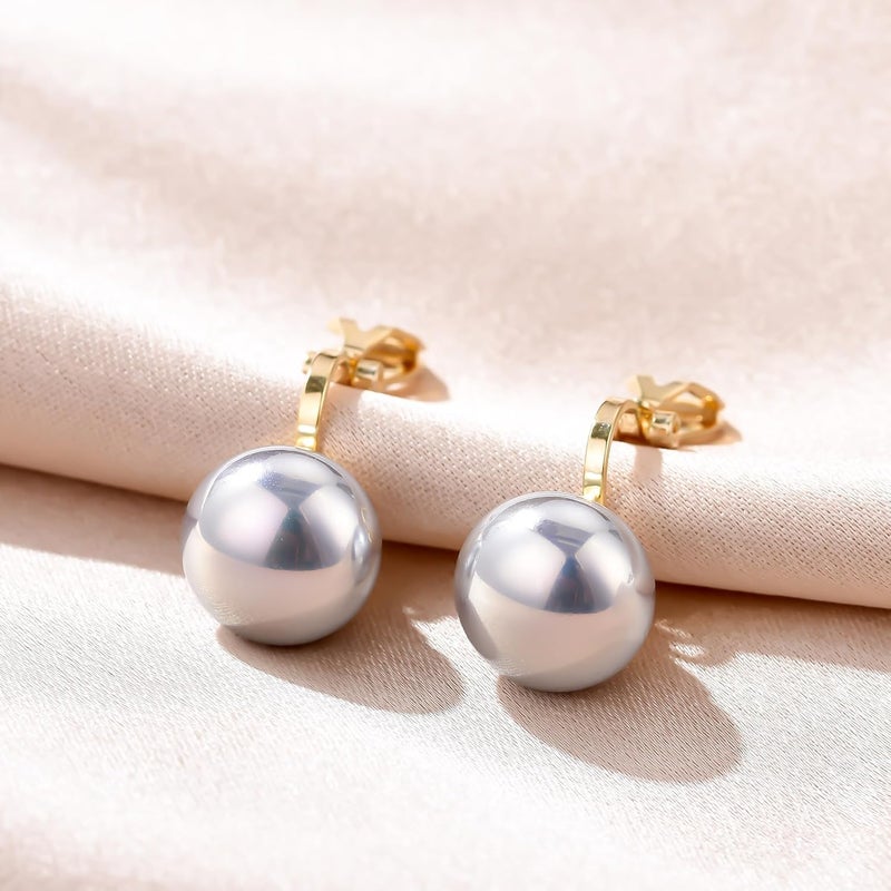 YOQUCOL Simulated Freshwater Pearl Clip On Earrings Not Pierced Elegant Stud Jewelry For Women - Image 5