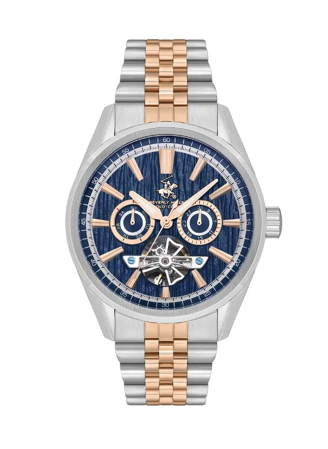 BEVERLY HILLS POLO CLUB Beverly Hills Polo Club BP3632X.590 Men Mechanical Display Watch & Metal Strap Two Tone