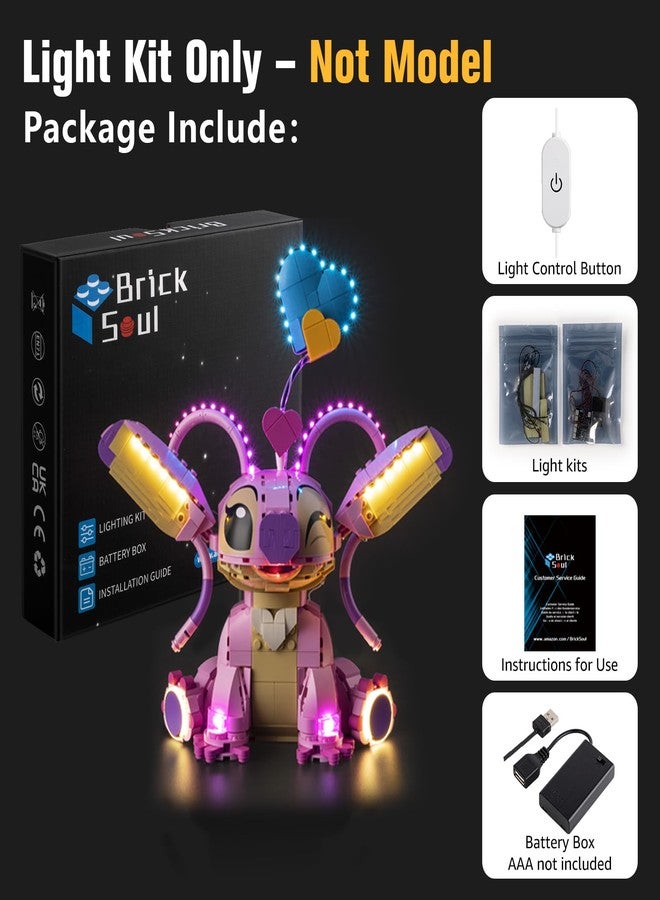 BrickSoul Upgrade Light Kit for Lego 43257 Lilo & Stitch Angel Building Set | with ON/Off & Dimmer Switch & Hidden Cable Tech | Easy Install Lighting Set (43257 Set NOT Included) - Image 2