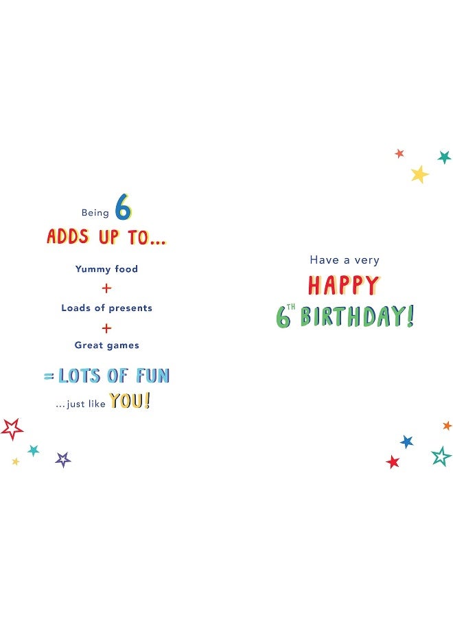 UK Greetings 6 Birthday Wishes Card - Image 1