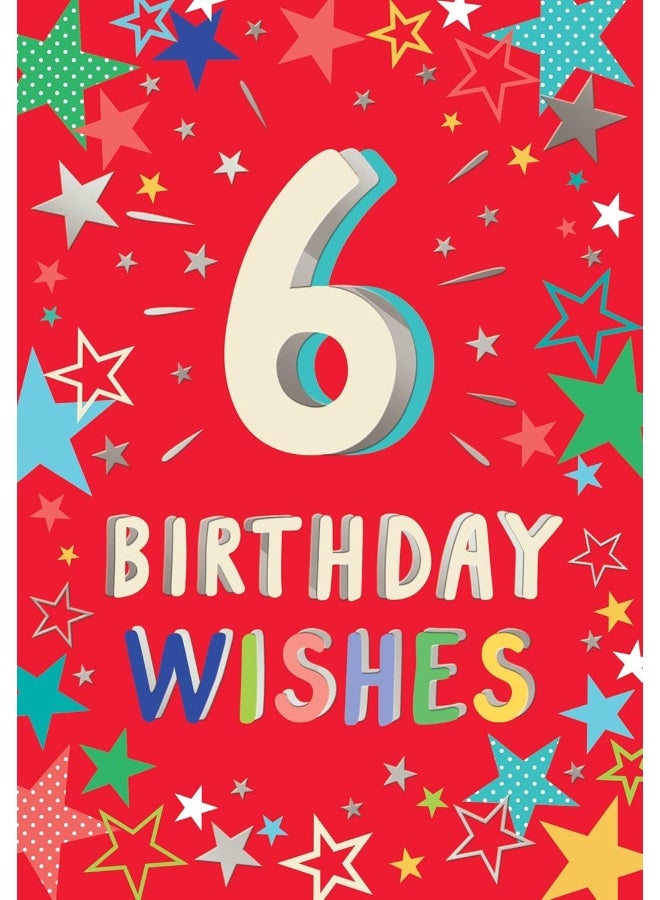 UK Greetings 6 Birthday Wishes Card - Image 2