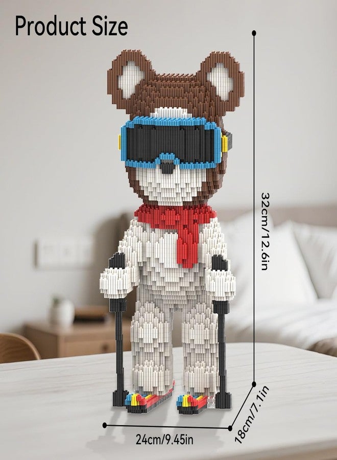 DAHONPA Animal Skating Cool Bear Micro Building Blocks Set (3650 Pieces) Gift for Adults and Kids - Image 2