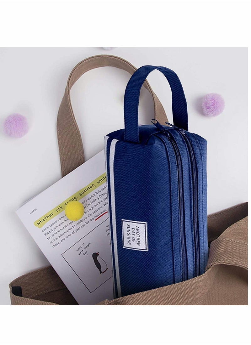 Excefore - Pencil Case, Pencil Case, Felt Student Large-Capacity Pouch, Zipper Bag, Durable Stationery Bag - Image 1