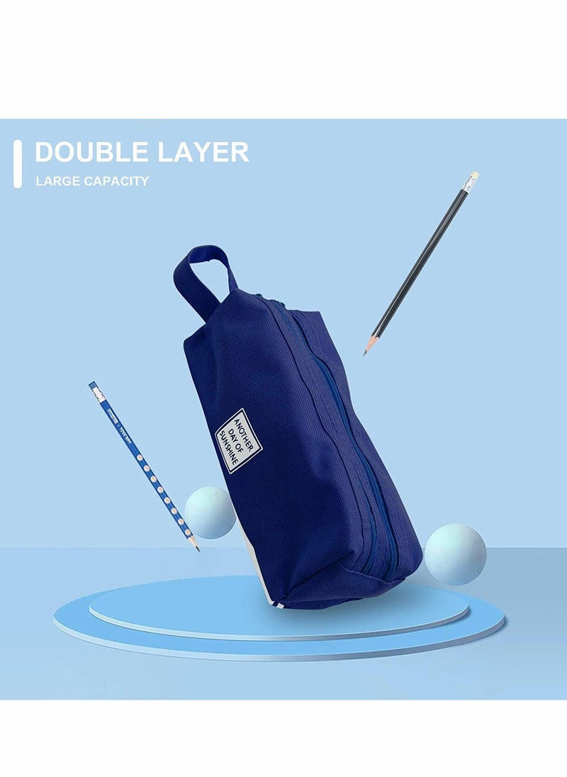 Excefore - Pencil Case, Pencil Case, Felt Student Large-Capacity Pouch, Zipper Bag, Durable Stationery Bag - Image 1