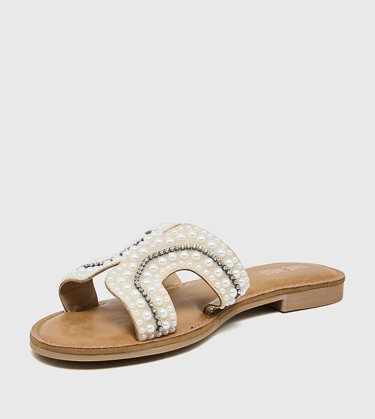 ناين ويست SF630 01 BEIGE Women Flats