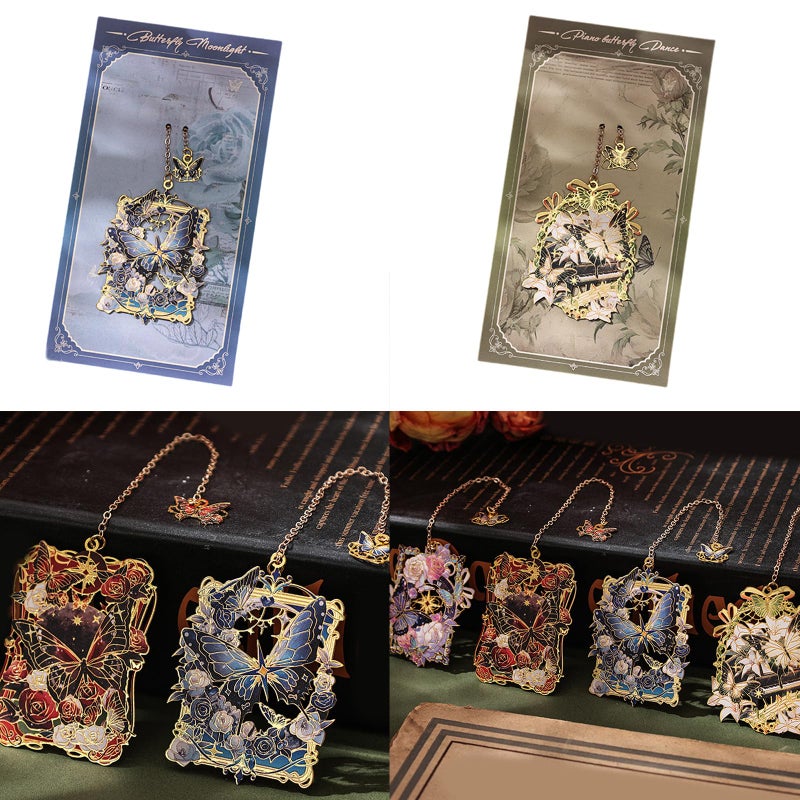 Hollow Butterfly Metal Bookmarks Creative Retro Reading Supplies Butterfly Fantasy - Image 3