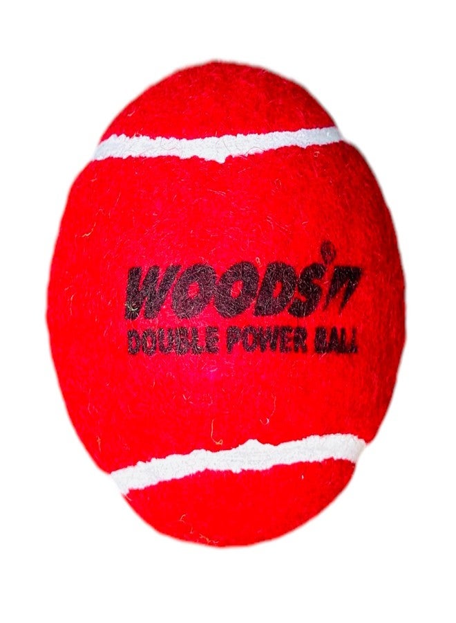 WOODS Double Power Cricket Tennis Balls (6) - Image 1