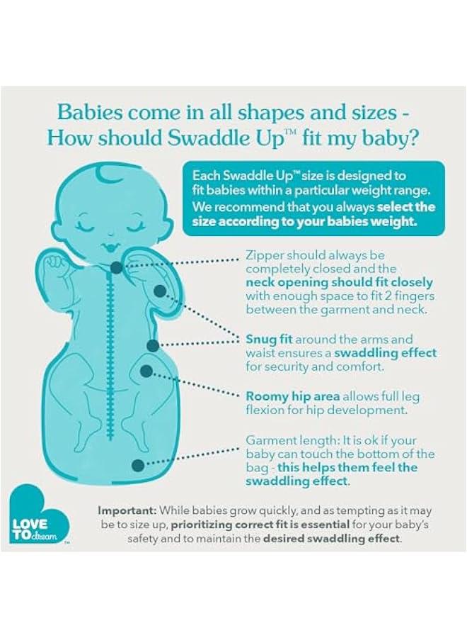Swaddle UP, Baby Sleep Sack, Self-Soothing Swaddles for Newborns, Improves Sleep, Snug Fit Helps Calm Startle Reflex, New Born Essentials for Baby, Small 8-13lbs, Gray - Image 3