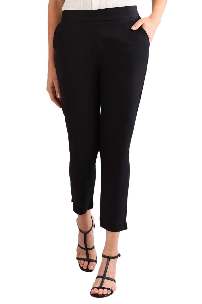 Aurelia Women's Tapered Pants (20CRA60015-600102_Black_S) - Image 1