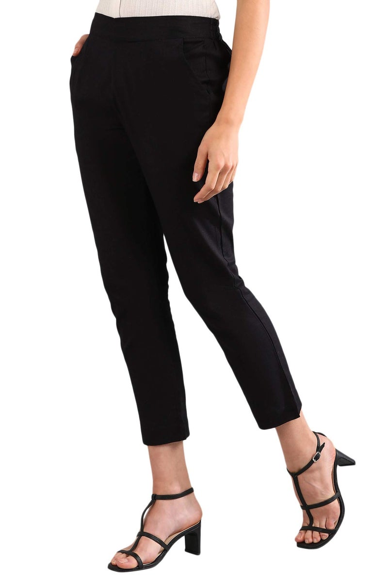 Aurelia Women's Tapered Pants (20CRA60015-600102_Black_S) - Image 3