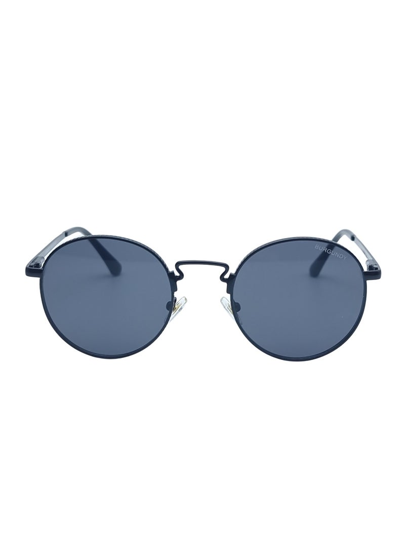 BURGUNDY BURGUNDY Unisex  Panto Sunglasses  - Image 2
