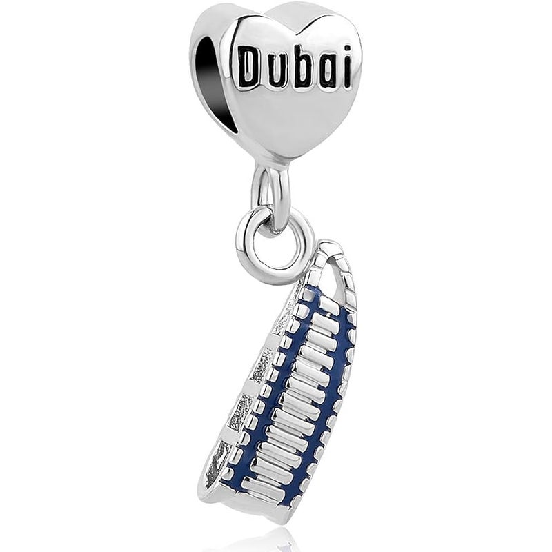 LSxAB Travel Location Charm Competible with Pandora Charm Bracelets Women Girls Journey World Viewpoint Tourist Spot Silver Dangle - Image 1