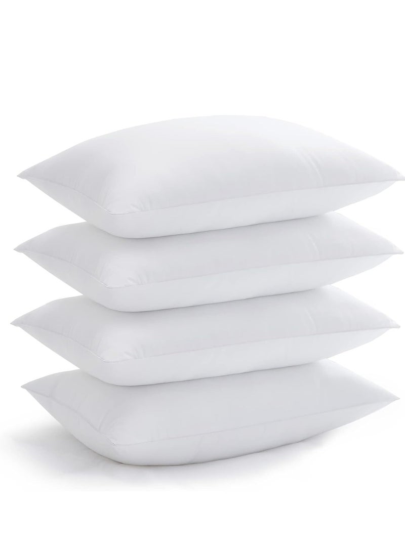 وسائد سرير للنوم - مجموعة من 4 وسائد فاخرة بجودة الفنادق، مقاس قياسي، مجموعة من 4 وسائد - وسائد تبريد مع حشوة ناعمة فاخرة بديلة لمن ينامون على جانبهم الخلفي - Image 1