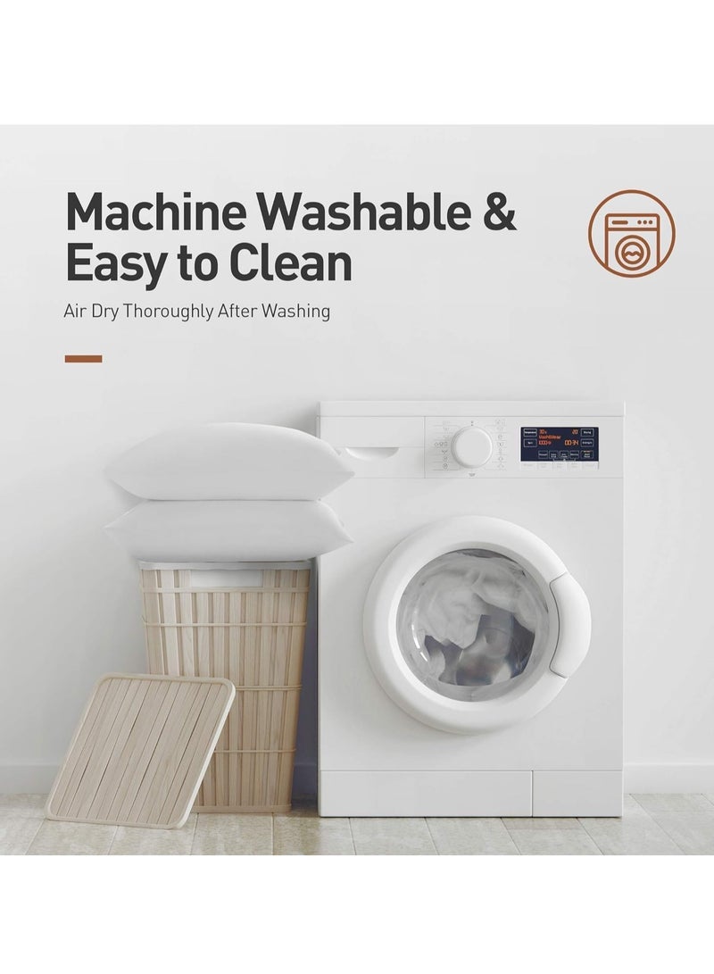 وسائد سرير للنوم - مجموعة من 4 وسائد فاخرة بجودة الفنادق، مقاس قياسي، مجموعة من 4 وسائد - وسائد تبريد مع حشوة ناعمة فاخرة بديلة لمن ينامون على جانبهم الخلفي - Image 3