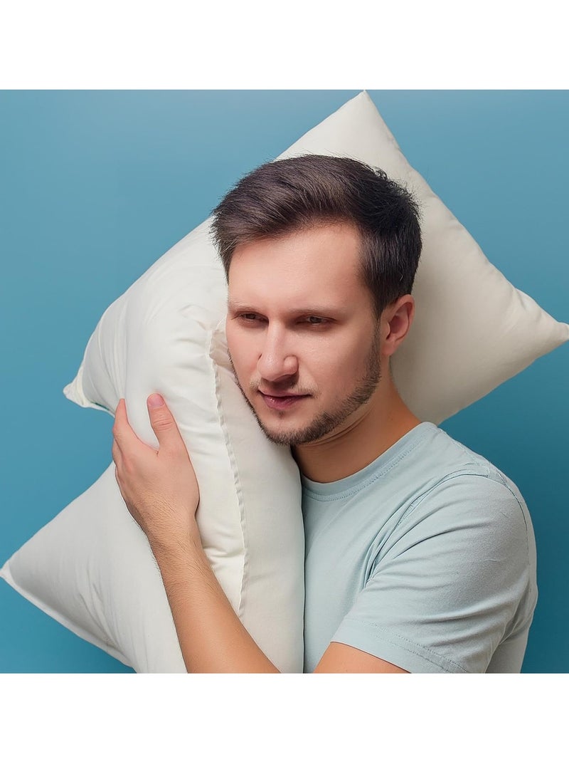 وسائد سرير للنوم - مجموعة من 4 وسائد فاخرة بجودة الفنادق، مقاس قياسي، مجموعة من 4 وسائد - وسائد تبريد مع حشوة ناعمة فاخرة بديلة لمن ينامون على جانبهم الخلفي - Image 4