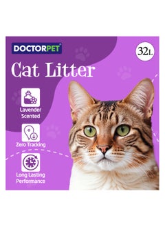 DOCTERPET Doctor Pet Silica Gel Cat Litter 32L - Lavender Scented Crystals, Hygienic, Dust-Free, Zero Tracking, Long-Lasting, Superior Odor Control  - Image 3