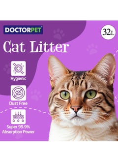 DOCTERPET Doctor Pet Silica Gel Cat Litter 32L - Lavender Scented Crystals, Hygienic, Dust-Free, Zero Tracking, Long-Lasting, Superior Odor Control  - Image 4