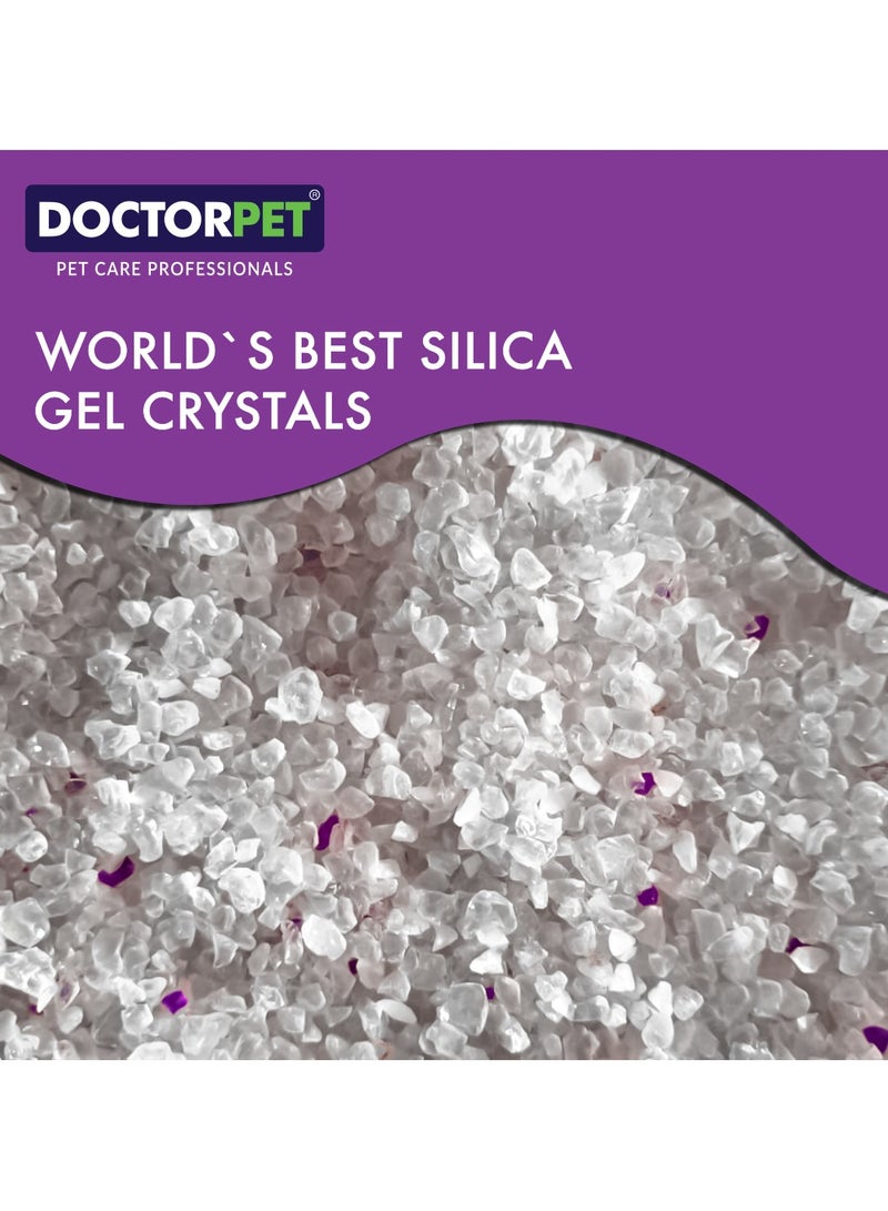 DOCTERPET Doctor Pet Silica Gel Cat Litter 32L - Lavender Scented Crystals, Hygienic, Dust-Free, Zero Tracking, Long-Lasting, Superior Odor Control - Image 5