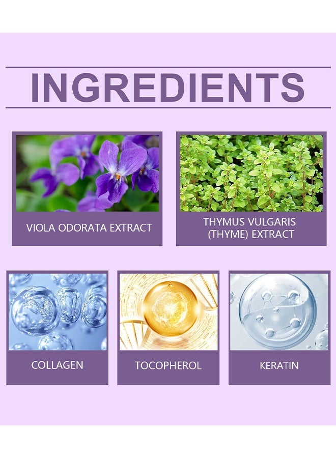 إيلهو ماسك شعر باللون البنفسجي، مع الكيراتين، بلسم عميق ومرطب للشعر الأشقر والصبغات الصفراء، يزيل النغمات الصفراء ويرطب الشعر الجاف والتالف، علاج تصليح وتغذية للشعر المبيض، 100 جم - Image 3