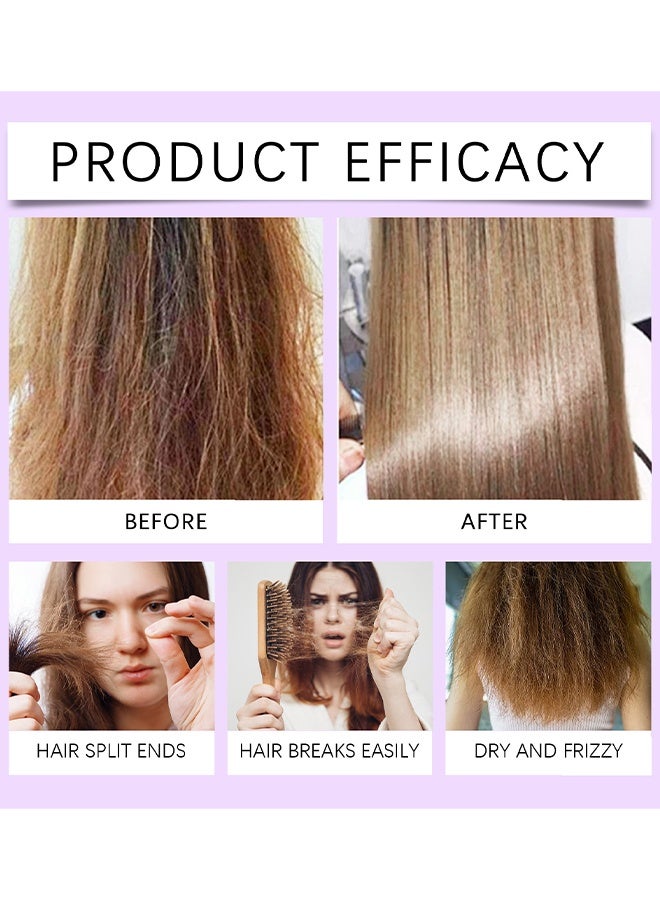 إيلهو ماسك شعر باللون البنفسجي، مع الكيراتين، بلسم عميق ومرطب للشعر الأشقر والصبغات الصفراء، يزيل النغمات الصفراء ويرطب الشعر الجاف والتالف، علاج تصليح وتغذية للشعر المبيض، 100 جم - Image 4