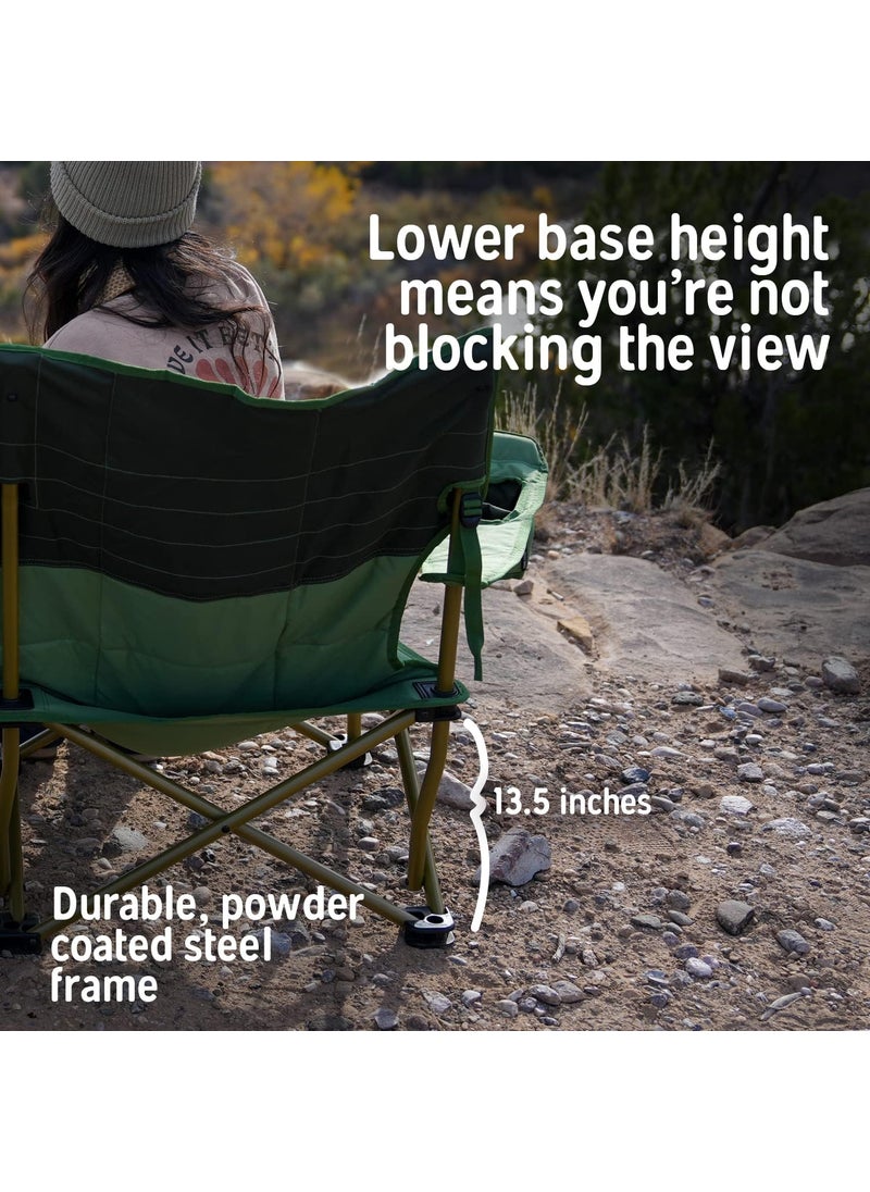 Kelty Kelty Lowdown Couch  3 Person Capacity Camping Chair Extra Large and Sturdy Bench for Campsites Soccer Games and Backyard Parties with Cup HoldersArm Rest Polyester Deep LakeFallen Rock  - Image 4