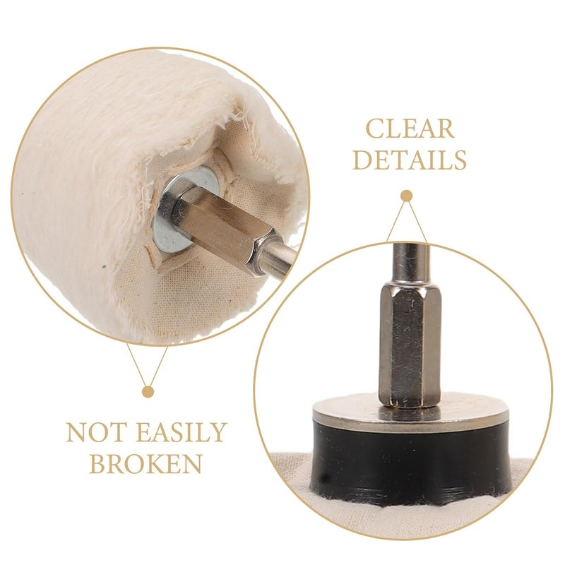 3pcs Mushroom Polishing Wheel Kit with Shafts Buffing Wheel Polisher Set for Grinder 3”/2”/1.5” for Metal Aluminum Stainless Steel Chrome Surfaces - Image 3