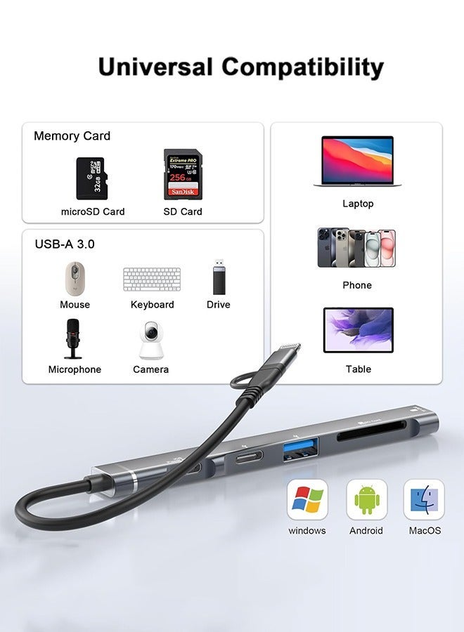 SUNDAREE 5 in 1 SD Card Reader Adapter, [MFi Certified] USB C & Lightning to Micro SD/SD Card Reader & USB OTG Adapter with USB C Fast Charging Port Compatible with iPhone 15/14/13/12/11/XS/XR/X/8/iPad - Image 5