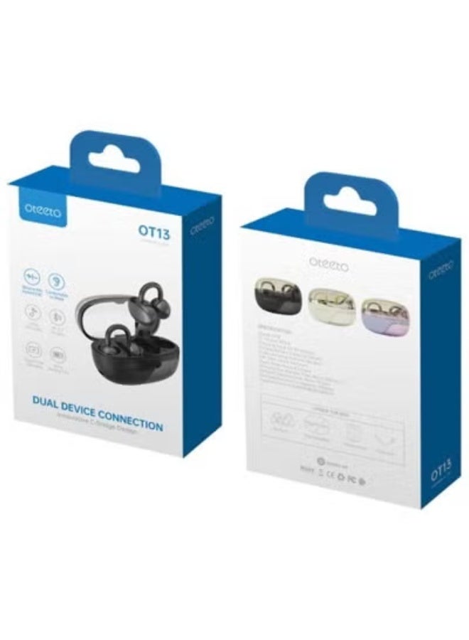 Oteeto OT13 Wireless Earbuds – Bluetooth 5.4 Earphones with AD7003D4 Chip, Ultra-Stable Low-Latency Connection, High-Fidelity Stereo Sound, Noise Reduction & Long Battery Life – Black - Image 4