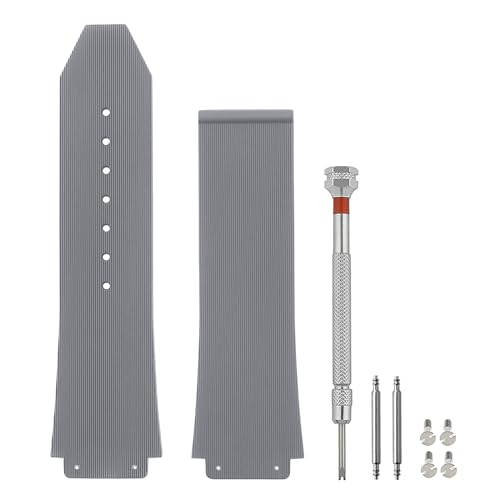 SANDEIN 25mm Watch Band Compatible with 25x19x22mm Soft Silicone Rubber Replacement Watch Straps - Image 1