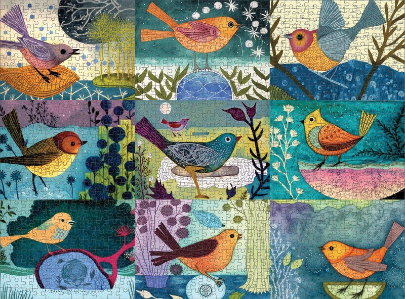 Cross & Glory - Festival of the Nine Birds - 1000 Piece Jigsaw Puzzle for Adults | Colorful Bird Collage Artwork | Premium Ribbon-Cut Puzzle with Satin Finish - Image 5