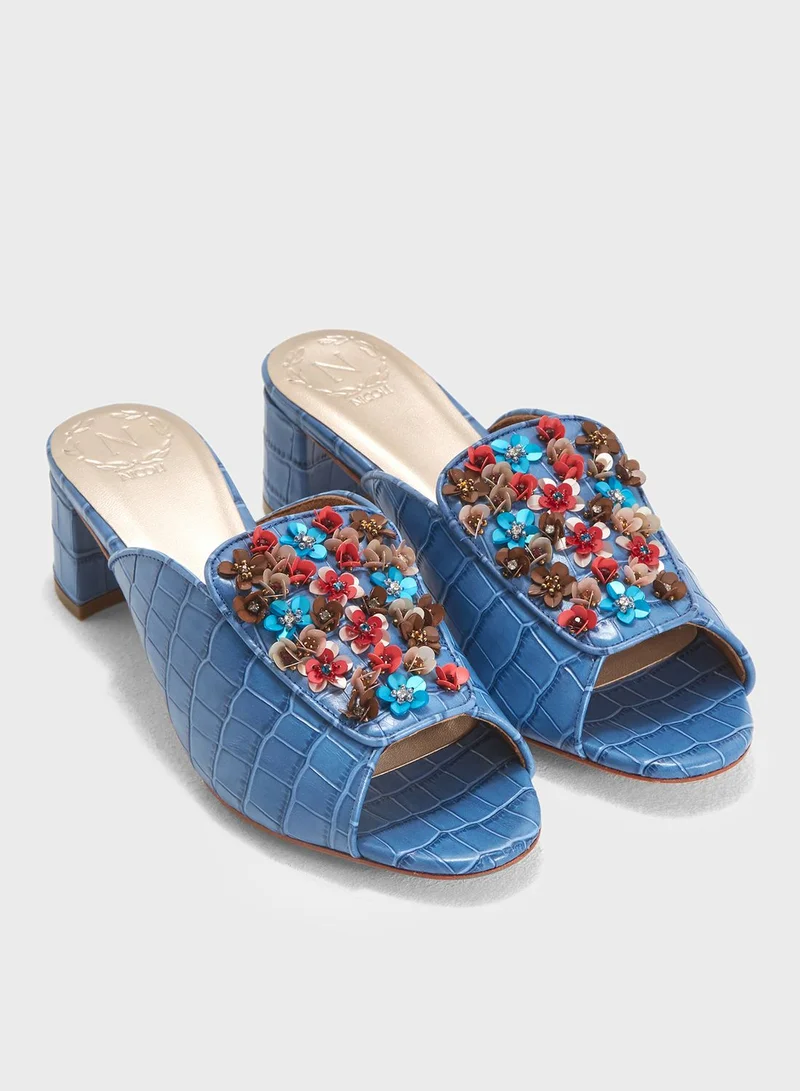 Nicoli Aicha Flower Embellished Sandals