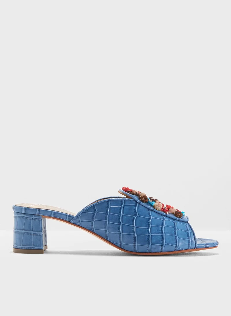 Nicoli Aicha Flower Embellished Sandals