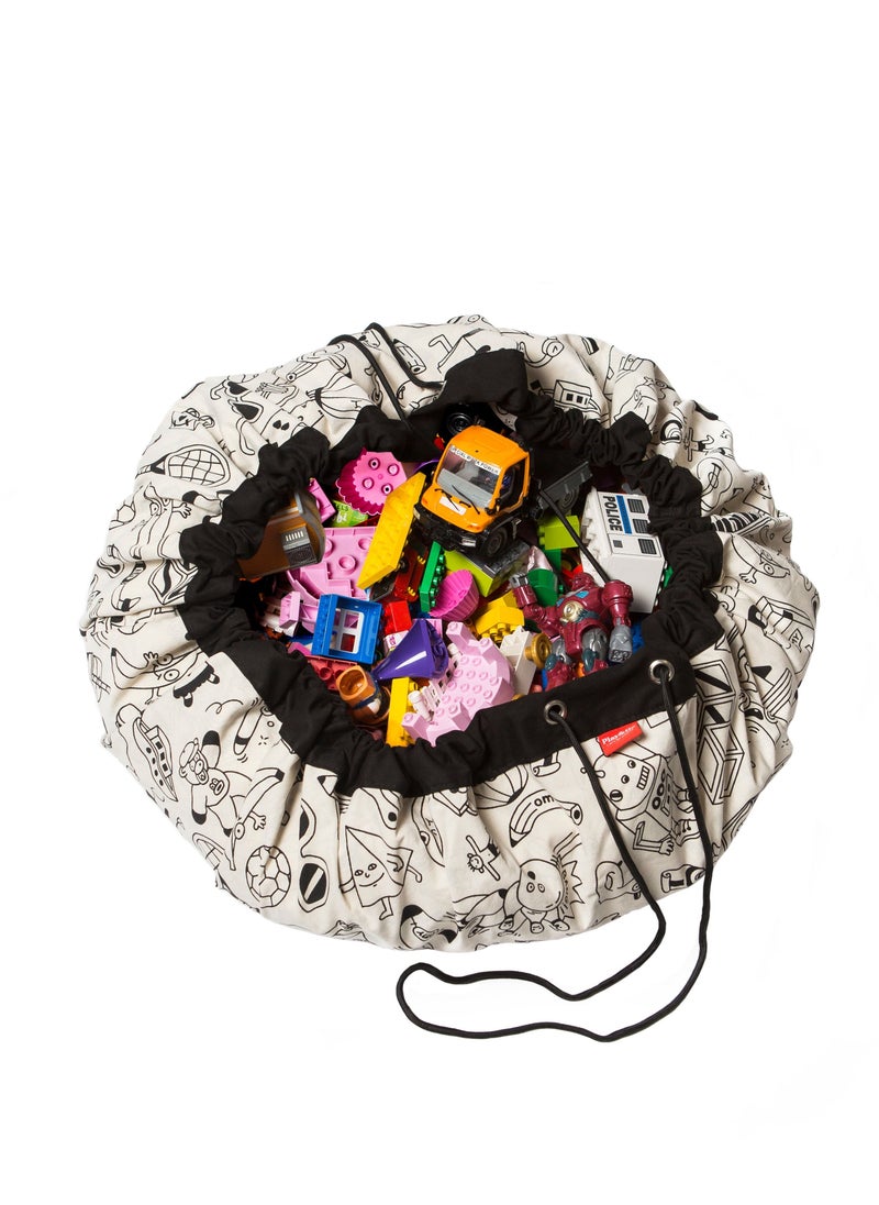 Lona Store - Portable Kids Toy Doodle Storage Bag Large Capacity Drawstring Pouch Play Mat Toys Organizer Practical Storage Bags - Image 1