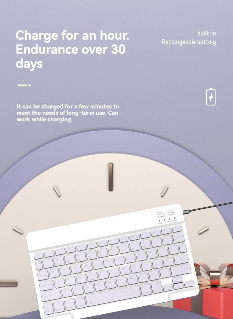 Wireless Bluetooth Rechargeable Keyboard, Multi-Device Universal  , Portable Keyboard, Suitable for iOS Android, Windows iPad, Tablets MacBook (Green) - Image 2