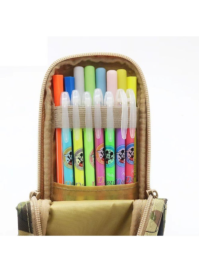 عام مقلمة الإبداعية مقلمة التمويه سستة طالب تخزين حقيبة أدوات مكتبية قلم رصاص الكرتون صندوق أدوات مكتب - Image 3