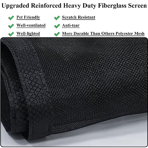 Mpmedo Fiberglass Magnetic Screen Door,Full Strip Magnets for Seamless Closure,Heavy Duty Mesh,Retractable Door Screen Magnetic Closure for Single Front Sliding Door,Fit Doors to 37x82 Inch - Image 5