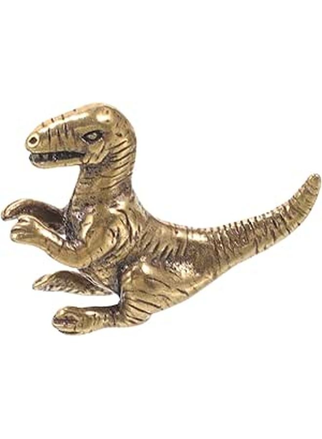 Vintage Brass Dinosaur Statue Sculpture Antique Ornament for Home Office Desk Decoration - Image 1