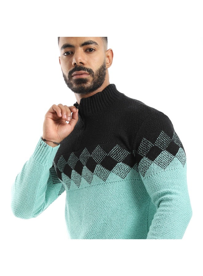 سيزار بلوفر صوف رجالي بنقش علي الصدر وسوستة - Image 4