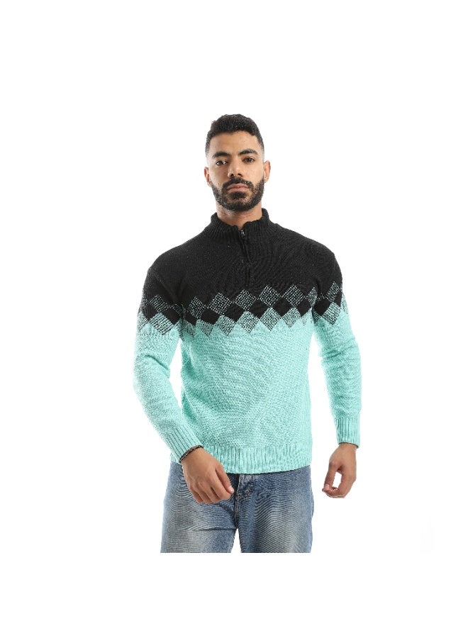 سيزار بلوفر صوف رجالي بنقش علي الصدر وسوستة - Image 1