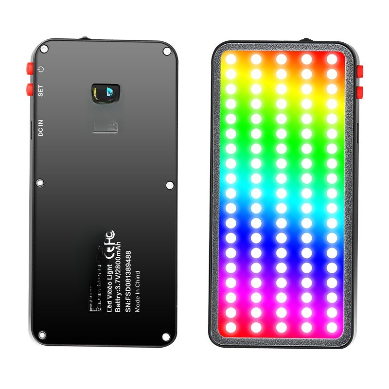 Manbily RGB LED Video Light 3000K-6500K Adjustable 130 LEDs Black - HSI Mode 36000 Colors 18 Special Effects for Outdoor Photography - Image 1