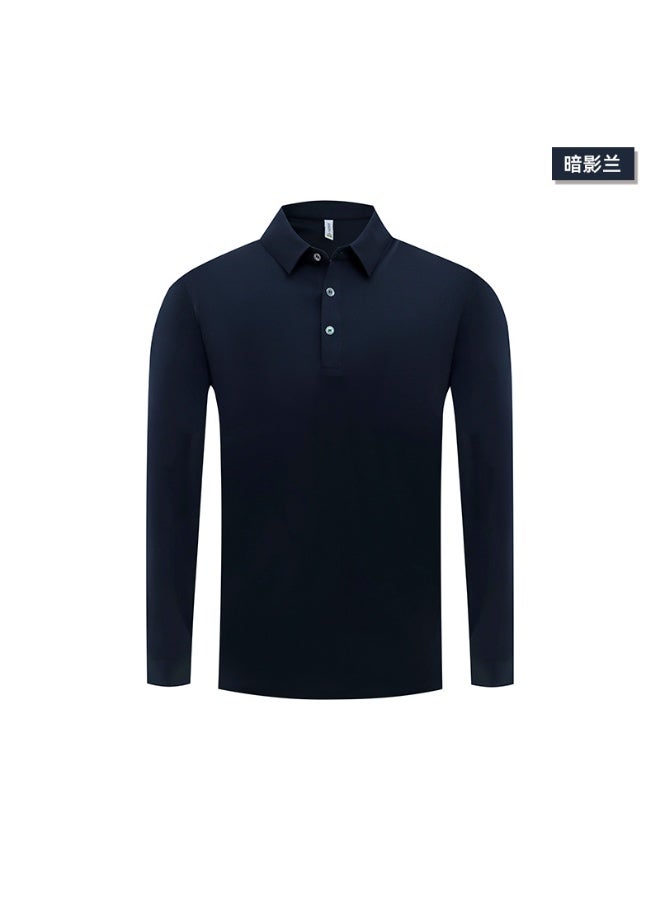 Long Sleeve Men's Polo Shirt Workwear Embroidered Logo Cultural Gathering Clothing Spring Autumn - Image 1