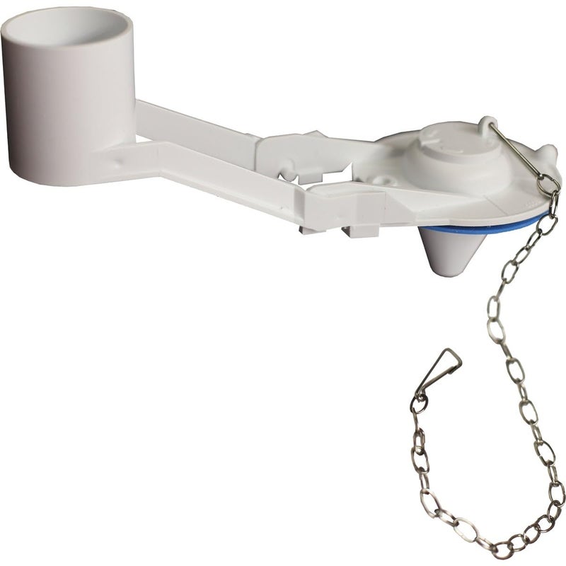 LASCO 041541 Coast Style Counter Balance Toilet Flapper with Stainless Steel Chain White