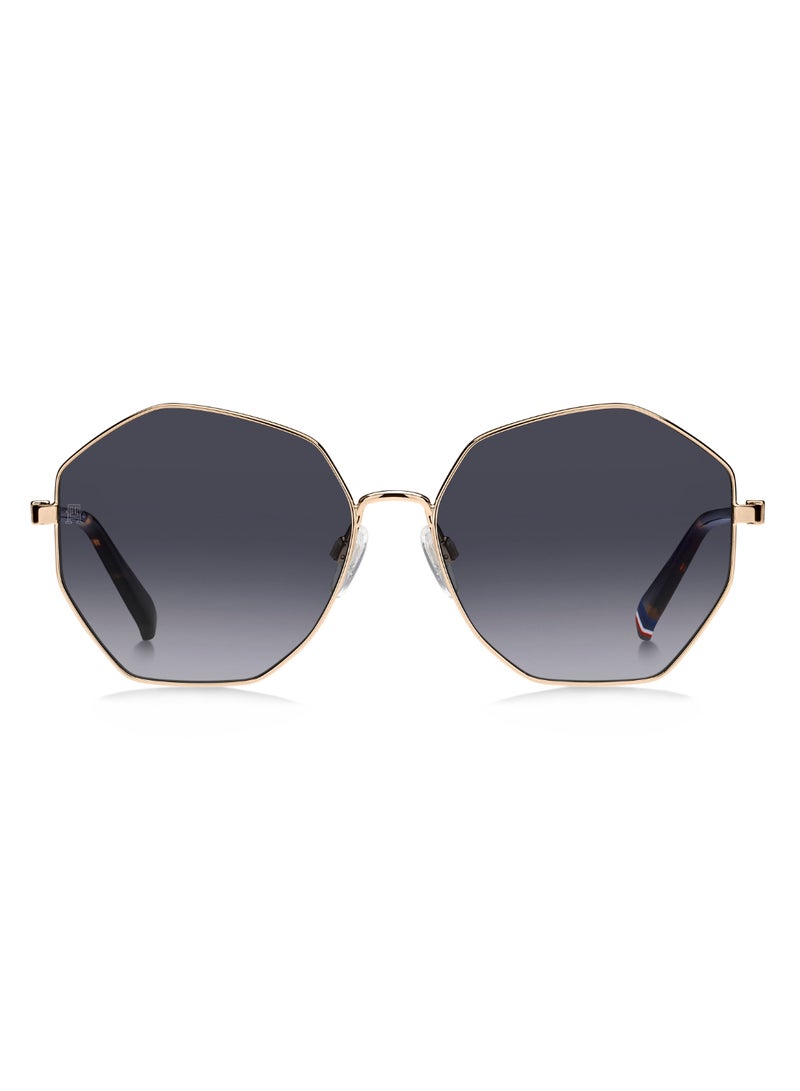 TOMMY HILFIGER Women's UV Protection Butterfly Shape Metal Sunglasses TH 2094/S GREY 52 - Lens Size: 52 Mm - Rose Gold - Image 3